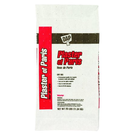 Dap Plaster of Paris, 25 lb, Bag, White 10312